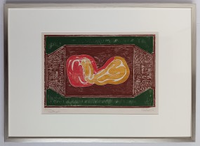 Erich Heckel, Farbholzschnitt, Früchte, 1952