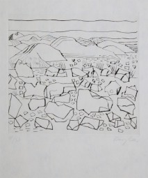 Eduard Bargheer, Radierung Landschaft, 1965