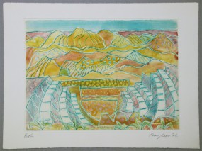 Eduard Bargheer, Farbradierung Griechisches Theater Segesta 1971