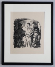 Max Beckmann, Christus und die Sünderin, Lithografie