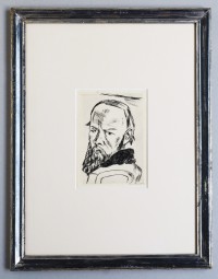 Max Beckmann, Orig. Radierung, Dostojewski 1921