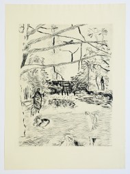 Pierre Bonnard, Radierung, Le parc Moneceau Paris 1937