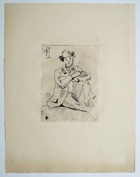 Paul Cézanne, Originale Radierung Portait A. Guillaume au Pendu 1873