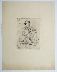Paul Cézanne, Originale Radierung Portait A. Guillaume au Pendu 1873