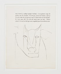 Pablo Picasso, Stierkopf Kaltnadelradierung 1949, 320 Expl.