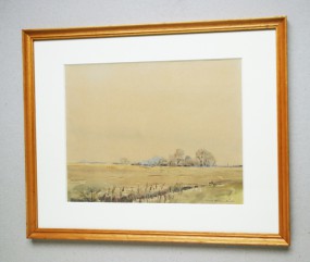 Willy Haunschild, Aquarell, Wümmelandschaft um 1970