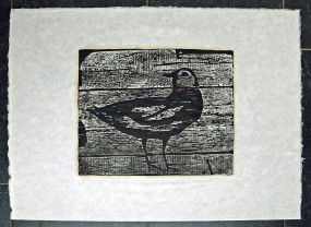 Horst Janssen, Vogel, Holzschnitt von 1957, (1998)