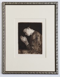 Käthe Kollwitz, originale Radierung, Betendes Mädchen, 1892