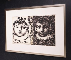 Pablo Picasso, Lithografie, Paloma et Claude 1950