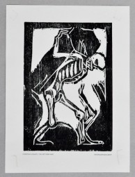 Christian Rohlfs, Holzschnitt Tod mit Sarg um 1917