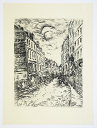 Maurice de Vlaminck, Radierung, Rue de Glacier, Paris 1937