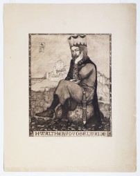 Heinrich Vogeler, Radierung, Walther von der Vogelwaide
