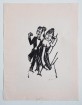 Max Beckmann, Holzschnitt, kleines tanzendes Paar, 1923