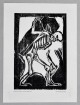 Christian Rohlfs, Holzschnitt Tod mit Sarg um 1917
